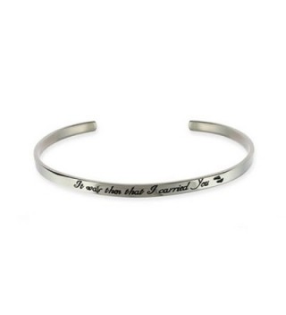 Stainless Steel Footprints In The Sand Cuff Bracelet - CL111TCDN9P