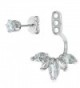 Dreambell Rhodium Sterling Crystal Earrings