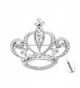 NOUMANDA Women Shiny Rhinestone Crown Brooch Pin - silver - CP12J0G70NL