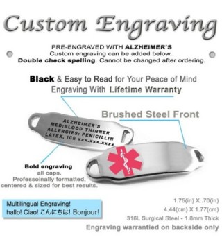 MyIDDr Pre Engraved Customized Alzheimers Bracelet