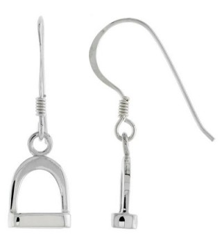 Sterling Silver Stirrup Earrings Flawless Polished finish- 9/16 inch long - CL112EX2OPR