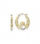 10K Gold Claddagh Hoop Earrings - CA12BY7NFGF
