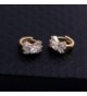 YAZILIND Plated Zirconia Huggies Earrings