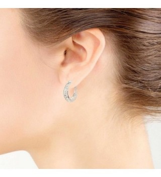 LOVVE Sterling Polished Filigree Earrings in Women's Hoop Earrings