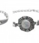 Susenstone Retro Plated Turquoise Bracelet Charm Bead Adjust Cuff Bangle Wrist - CL11ZHNFV65