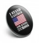 Stand Kneel American Patriotic Pinback