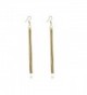 Super Long Wire Tassel Drop Lightweight Women's Dangle Earrings by Dokreil - Golden - CP186YN58I0