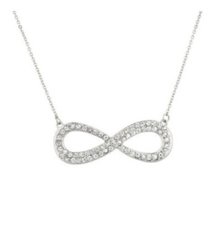 Lux Accessories Pave Crystal Infinity & Beyond Pendant Necklace. - CX11WNVGPJ1