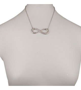 Lux Accessories Crystal Infinity Necklace