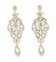Large Pageant Austrian Crystal Rhinestone Chandelier Dangle Earrings Prom E2090 - CR12088T623