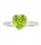 Sterling Silver Genuine Peridot CT T W