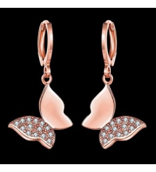 Lynlon Gold Plated Zirconia Butterfly Earrings