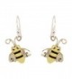 Honey Bee or Bumble Bee Dangle Earrings in Mixed Metals - CN12D7IKK3Z