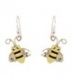 Honey Bee or Bumble Bee Dangle Earrings in Mixed Metals - CN12D7IKK3Z