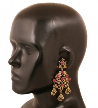 Touchstone bollywood filigree chandelier earrings