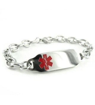 MyIDDr - Pre-Engraved & Customized Diabetes Type II Medical Bracelet- Wallet Card Incld- Red Symbol - CL114J9JLZP