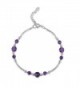 Sterling Silver Amethyst Segment Bracelet