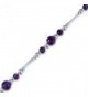 Sterling Silver Amethyst Segment Bracelet in Women's Strand Bracelets