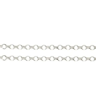 12 inches .925 Sterling Silver Rolo Cable Footage Chain / Findings / Bright - C9119TPU5FJ
