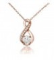 Sterling Silver Cubic Zirconia Infinity Drop Necklace - CQ1846LNACR