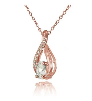 Flashed Sterling Zirconia Infinity Necklace