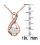Flashed Sterling Zirconia Infinity Necklace in Women's Pendants