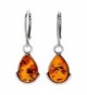 COGNAC BALTIC AMBER STERLING SILVER 925 BEAUTY EARRINGS. KAB-7 - CX12NTBS11O