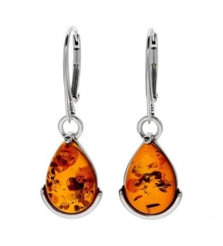 COGNAC BALTIC AMBER STERLING SILVER 925 BEAUTY EARRINGS. KAB-7 - CX12NTBS11O