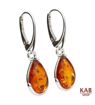 COGNAC BALTIC STERLING SILVER EARRINGS in Women's Drop & Dangle Earrings