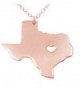 Joyplancraft Texas State Necklace-TX State Charm Necklace-TX Map Shaped Necklace With A Heart - C012GDT2J3T