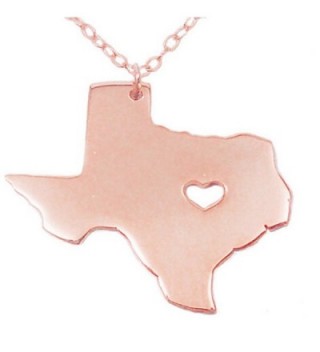 Joyplancraft Texas State Necklace-TX State Charm Necklace-TX Map Shaped Necklace With A Heart - C012GDT2J3T