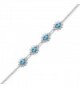 Gemstone Birthstone Sterling Silver Bracelet