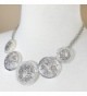 Filigree Statement Necklace Earring Rhinestones in Women's Chain Necklaces