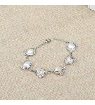 Silver Bracelet Freshwater Cultured Beaded in Women's Link Bracelets