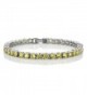 12.00 Ct Round Cut Canary Yellow Cubic Zirconias CZ 7" Tennis Bracelet 7 Inch - C311KCQXGCD