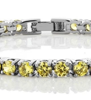 Canary Yellow Zirconias Tennis Bracelet