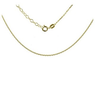 Sterling Silver Plated Diamond Cut 1.00mm Cable Chain with 2" Extension - Type-yellow-gold - CE1853K5Z37
