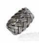 Oxidized Sterling Silver Braided Antique