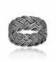 Oxidized Sterling Silver Braided Antique in Women's Statement Rings