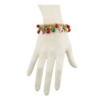 Lux Accessories Goldtone Christmas Bracelet