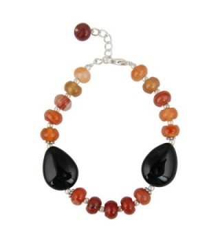 Stunning Carnelian Gemstone Bracelet Jewelry in Women's Strand Bracelets