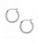 JewelStop 10K White Gold Tubular Hoop Round Hoop Fancy Earrings - CL128EW83GF