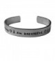 I am Strong I am Beautiful I am Enough | Inspirational Cuff Bracelet 1/4" Silver Aluminum Adjustable - CS12LHK5ZLH