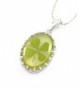 Four leaf Shamrock Crystal Elegant Necklace in Women's Pendants