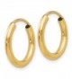 Gold Polished Round Endless Earrings