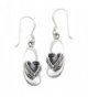 .925 Sterling Silver Flip Flop Sandal Dangle Earrings - CA11EW8HCYF