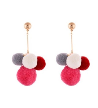 Lureme Lovely 5-Tone Multi Color Gold Post Pom Pom Earrings for Women and Girls (er005487) - CP182GGG9DM