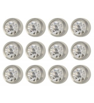 Caflon Surgical Steel White Stone Color 4mm Ear Piercing Earring Studs 12 Pair White Metal - CA11ZZV9MTB