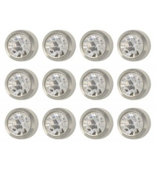 Caflon Surgical Steel White Stone Color 4mm Ear Piercing Earring Studs 12 Pair White Metal - CA11ZZV9MTB