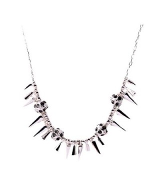 Dot & Line renegade spike cluster crystal ball necklace - Silver - C412NT2FSAQ